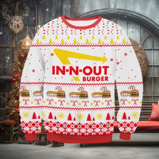 In N Out Burger Ugly Christmas Wool Knitted Sweater