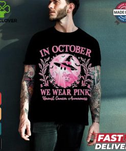 In October We Wear Pink Breast Cancer Awareness Halloween Ghost 2024 Shirt