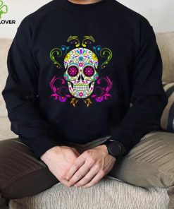 In October We Wear Pink Sugar Skull Breast Cancer Halloween T Shirt_Classic Shirt_Shirt pkgLq