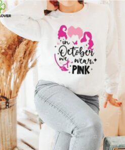In October We Wear Pink T Shirt, Pink October, Pink Ribbon Shirt, Breast Cancer Gift, Cancer Awareness Tee, Witch T Shirts