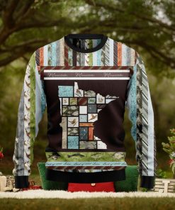 In The Deep Heart Of Minnesota Christmas Ugly Xmas Wool Knitted Sweater