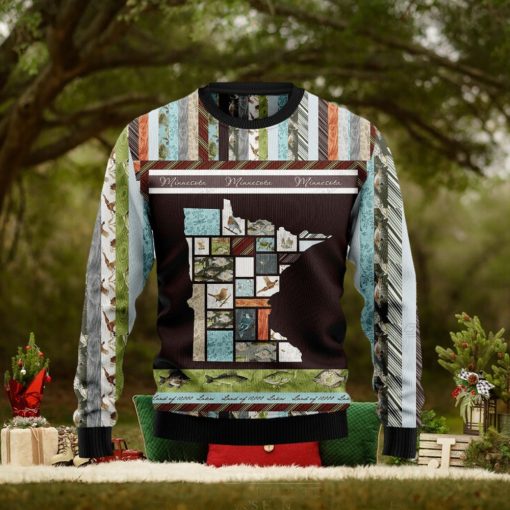 In The Deep Heart Of Minnesota Christmas Ugly Xmas Wool Knitted Sweater