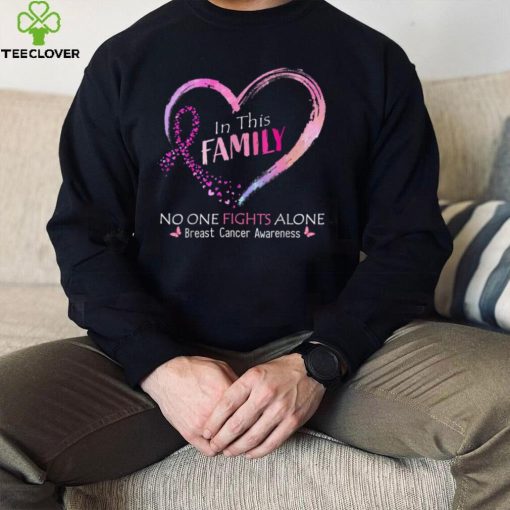 In This Family No One Fight Alone Breast Cancer Awareness T Shirt