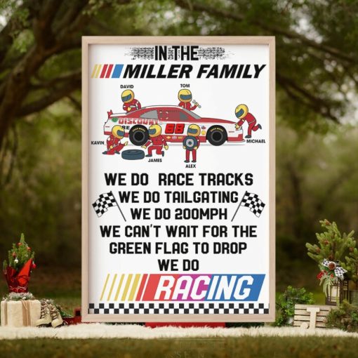 In This Family We Do Race Racks Personalized Racing Canvas Print