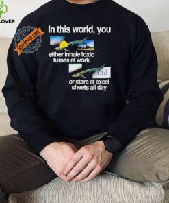 In This World You Either Inhale Toxic Fumes At Work Or Stare At Excel Sheets All Day shirt