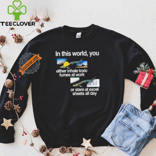 In This World You Either Inhale Toxic Fumes At Work Or Stare At Excel Sheets All Day shirt
