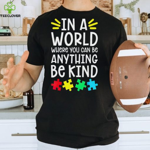 In a world where you can be anything be kind Autism Awareness T hoodie, sweater, longsleeve, shirt v-neck, t-shirt