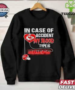 In case of accident my blood type is Chiefs shirt