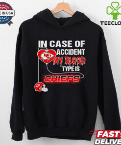 In case of accident my blood type is Chiefs shirt