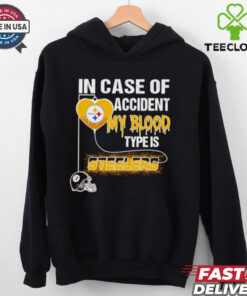 In case of accident my blood type is Steelers shirt