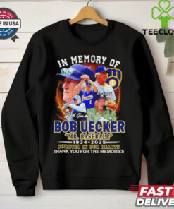 In memory of Bob Uecker Mr Baseball 1934 2025 thank you for the memories signature shirt