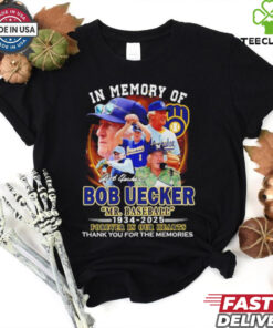 In memory of Bob Uecker Mr Baseball 1934 2025 thank you for the memories signature shirt