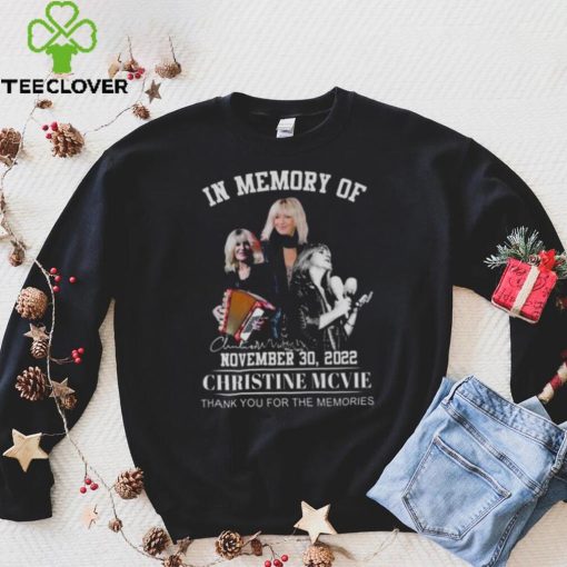 In memory of Christine Mcvie thank you for the memories signature hoodie, sweater, longsleeve, shirt v-neck, t-shirt