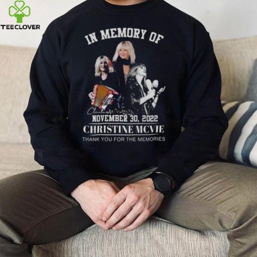 In memory of Christine Mcvie thank you for the memories signature hoodie, sweater, longsleeve, shirt v-neck, t-shirt