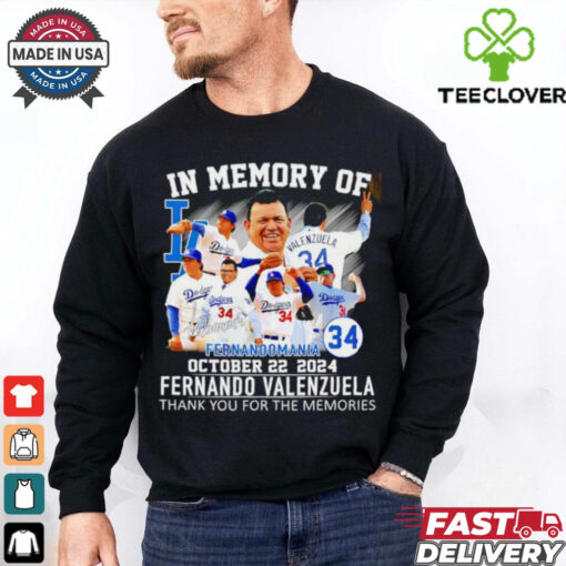 In memory of Fernandomania Fernando Valenzuela thank you shirt