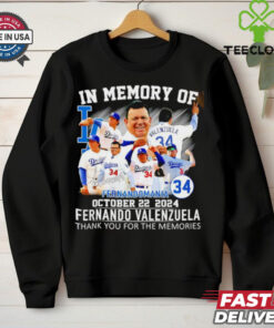 In memory of Fernandomania Fernando Valenzuela thank you shirt