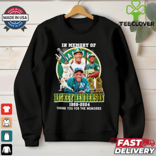 In memory of Rickey Henderson Oakland 1958 2024 thank you for the memories signature Limited Edition