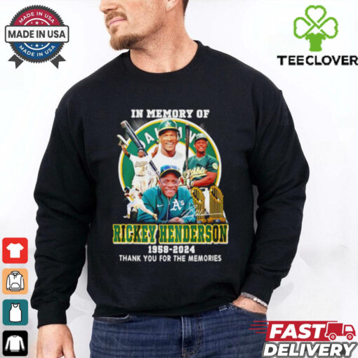 In memory of Rickey Henderson Oakland 1958 2024 thank you for the memories signature Limited Edition