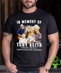 In memory of Toby Keith 1961 2024 thank you for the music and memories shirt