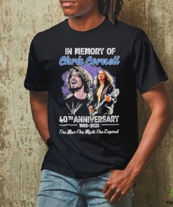 In memory of chris cornell 40th anniversary 1983 2023 the man the myth the legend hoodie, sweater, longsleeve, shirt v-neck, t-shirt