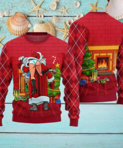 Inappropriate Santa Funny Ugly Christmas Sweater