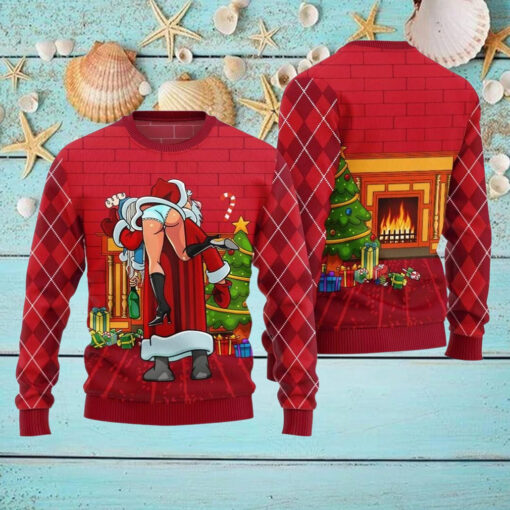 Inappropriate Santa Funny Ugly Christmas Sweater