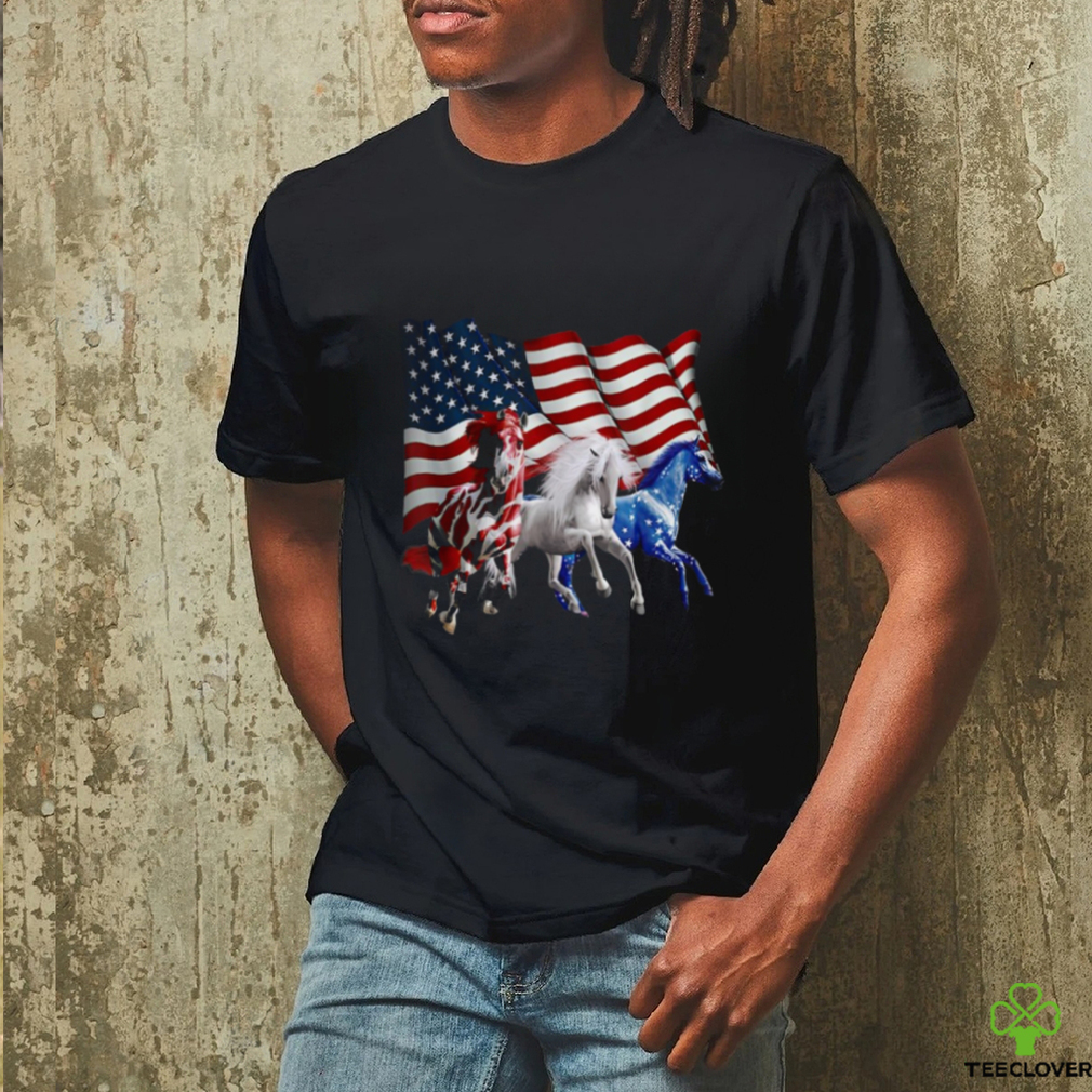 Independence Day Horse July 4th   Horse Riding Flag America Classic T Shirt Independence Day Horse July 4th   Horse Riding Flag America Classic T Shirt