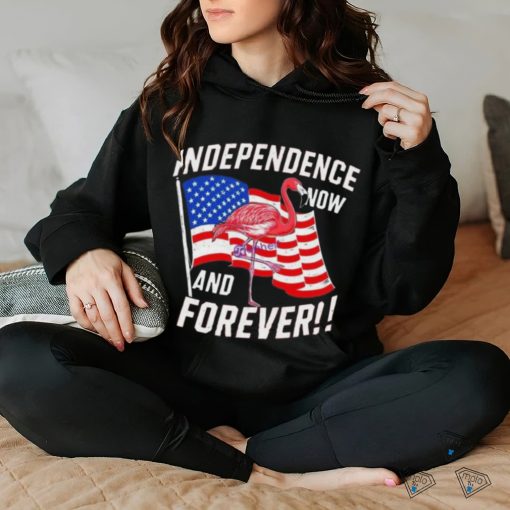 Independence Now And Forever Flamingo 4Th Of July Shirt