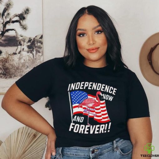 Independence Now And Forever Flamingo 4Th Of July Shirt