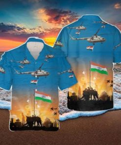 Indian Air Force Mi 17, Happy Independence Day India Hawaiian Shirt Beach Shirt For Men Women