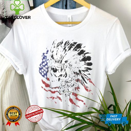 Indian hunter American flag t shirt
