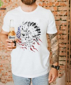 Indian hunter American flag t shirt