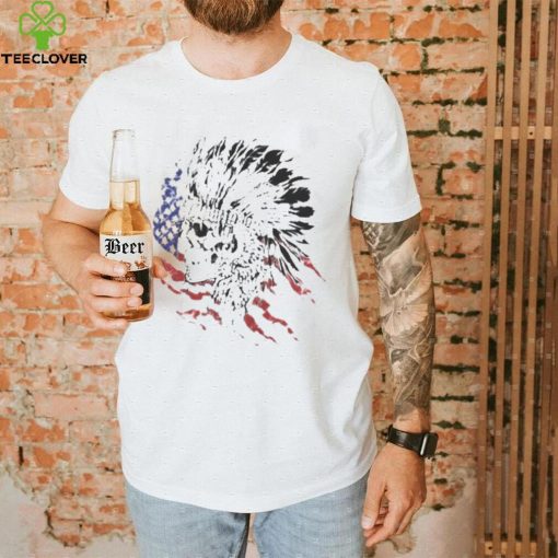 Indian hunter American flag t shirt