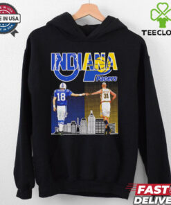 Indiana Colts Peyton Manning x Indiana Pacers Reggie Miller skyline shirt