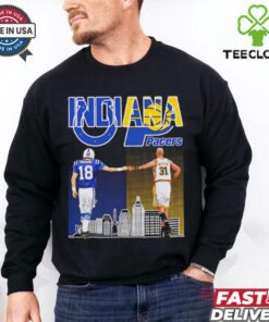 Indiana Colts Peyton Manning x Indiana Pacers Reggie Miller skyline shirt