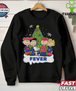 Indiana Fever Celebrating Christmas 2024 With Snoopy Peanuts Shirt