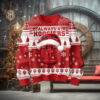 Funny Weed Xmas Ugly Christmas Sweater Merry Juana Santa Skeleton