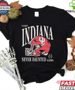 Indiana Hoosiers College Football Playoff 2025 never daunted helmet vintage shirt