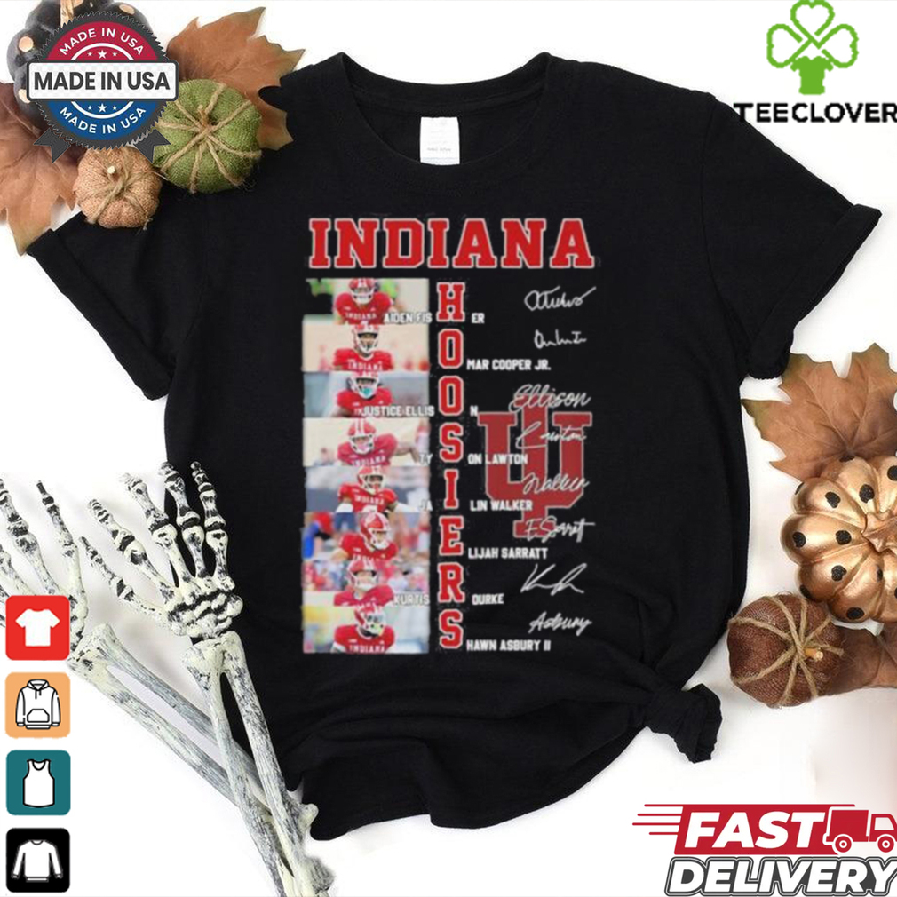Indiana Hoosiers Football Team Players Signatures Shirt Indiana Hoosiers Football Team Players Signatures Shirt