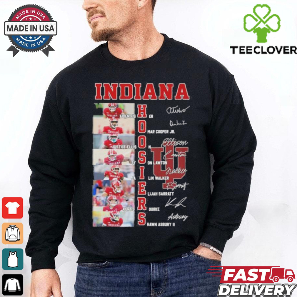 Indiana Hoosiers Football Team Players Signatures Shirt Indiana Hoosiers Football Team Players Signatures Shirt