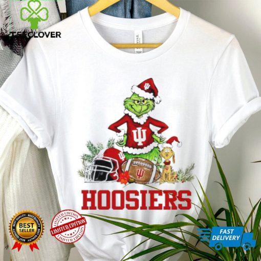 Indiana Hoosiers Grinch and Max dog funny Christmas hoodie, sweater, longsleeve, shirt v-neck, t-shirt