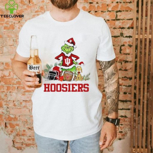 Indiana Hoosiers Grinch and Max dog funny Christmas hoodie, sweater, longsleeve, shirt v-neck, t-shirt