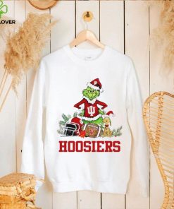 Indiana Hoosiers Grinch and Max dog funny Christmas hoodie, sweater, longsleeve, shirt v-neck, t-shirt