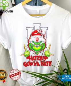 Indiana Hoosiers Grinch middle finger haters gonna hate shirt