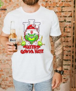 Indiana Hoosiers Grinch middle finger haters gonna hate shirt
