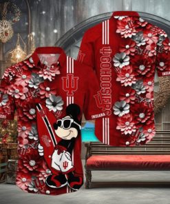 Indiana Hoosiers Hawaiian Shirt Mickey Love Surfing Trending Summer Gift 1 Indiana Hoosiers Hawaiian Shirt Mickey Love Surfing Trending Summer Gift