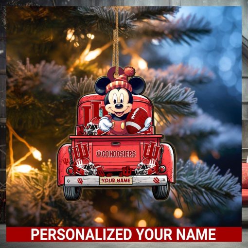 Indiana Hoosiers Mickey Mouse Ornament Personalized Your Name Sport Home Decor