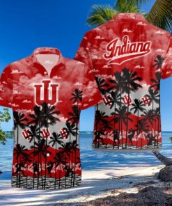 Indiana Hoosiers Palms Tree Hawaiian Shirt