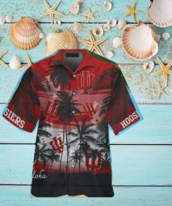 Indiana Hoosiers Short Sleeve Button Up Tropical Hawaiian Shirt