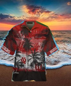 Indiana Hoosiers Short Sleeve Button Up Tropical Hawaiian Shirt